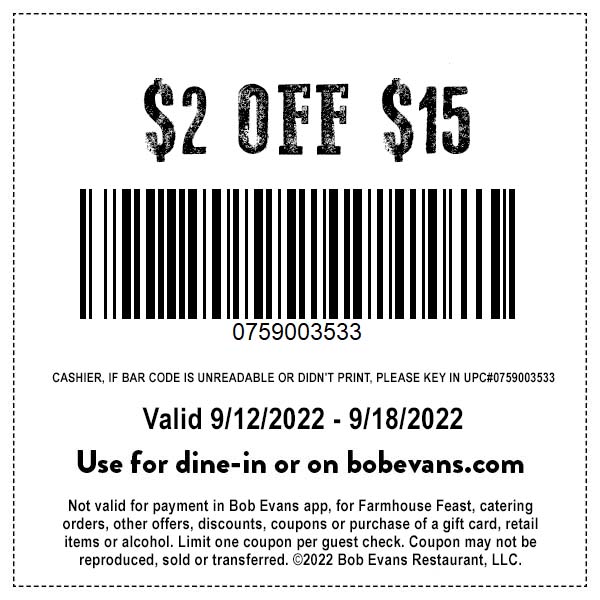 Bob Evans Restaurants Offers